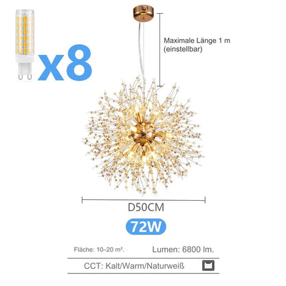 Kronleuchter im Löwenzahn Design